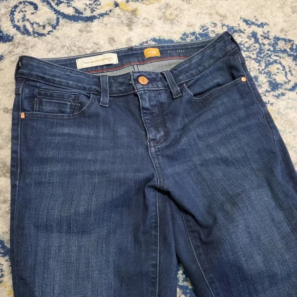 Anthropologie Pilcro And The Letterpress Stet Flare Jeans Dark Wash 28 - Picture 3 of 8